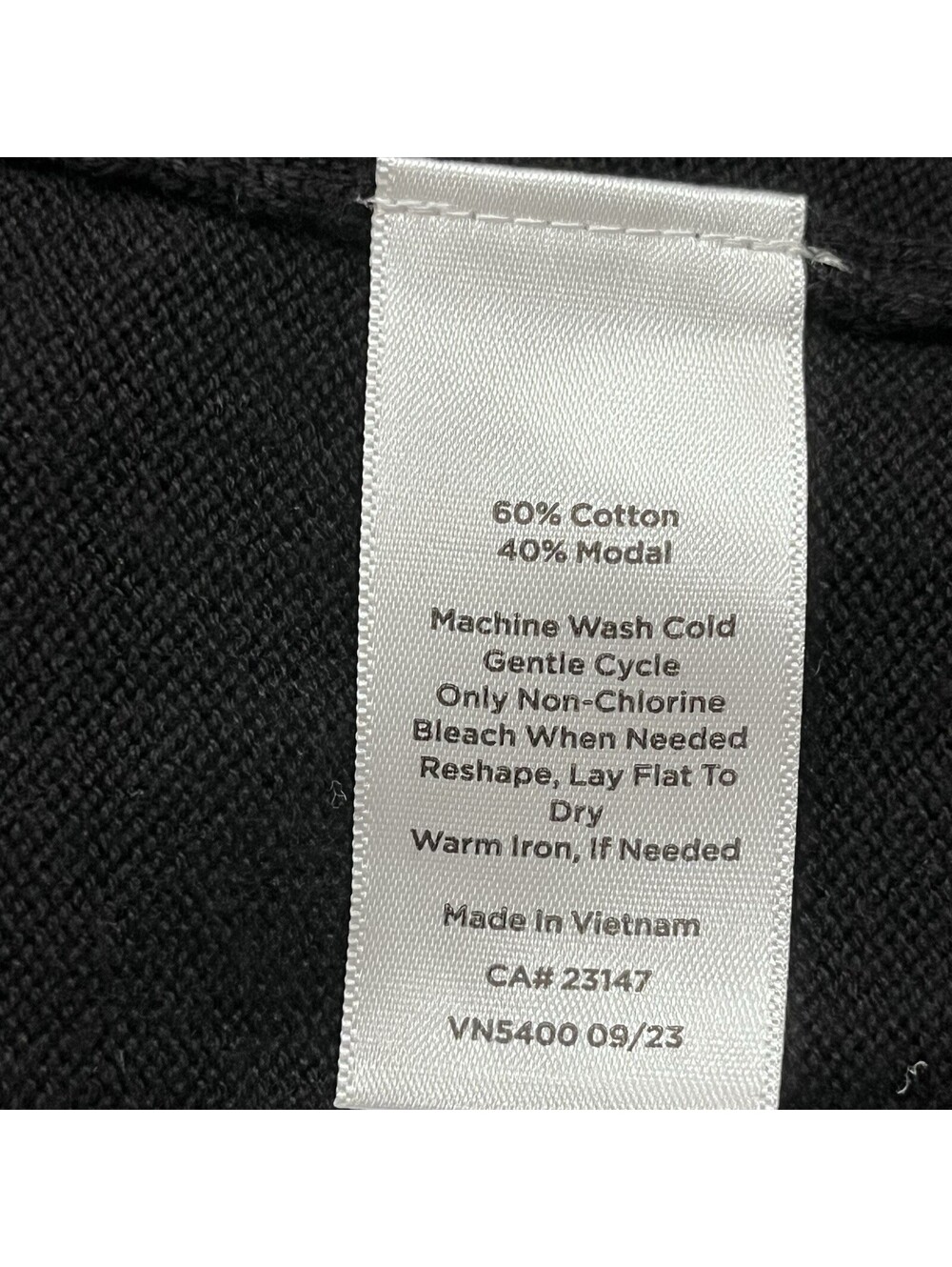 Talbots Women Large Black Open Front Cardigan Cotton Modal Cropped Quiet Luxury - Picture 9 of 9